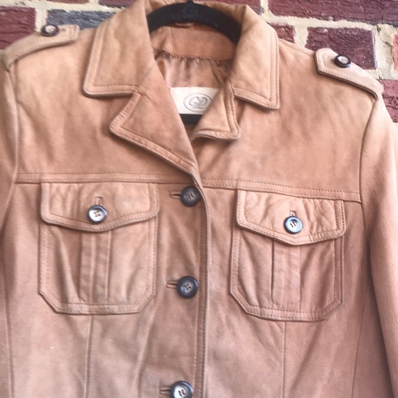 Georgetown Leather Design sz L Safari Style Coat - Picture 2 of 11